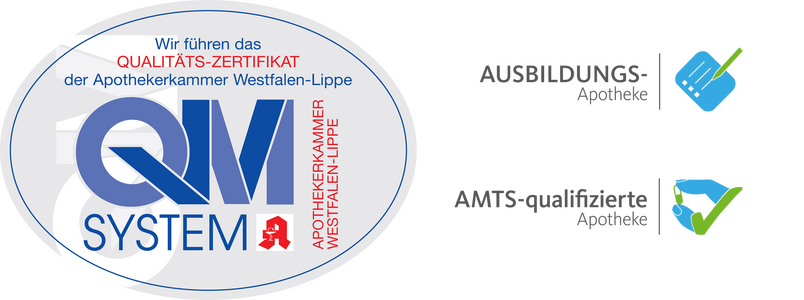 QMS-Zertifikat, Ausbildungs- und AMTS-qualifizierte Apotheke